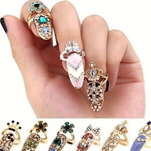NEW Women Luxury Fingernails Ring Fashion Bowknot Knuckle Nail